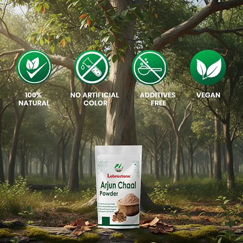 Lebrostone Arjun Chaal (Terminalia arjuna) Powder | Ayurvedic Herbal Heart & Wellness Care (200 g)