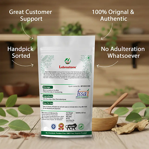 Lebrostone Arjun Chaal (Terminalia arjuna) Powder | Ayurvedic Herbal Heart & Wellness Care (100 g)