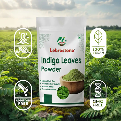  Lebrostone Indigo Leaves Powder | Herbal Hair Pack | Natural Hair Coloring and Conditioning (200g)