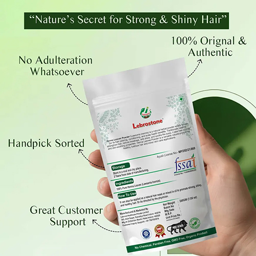 Lebrostone Henna Leaves Powder | Herbal Hair Pack | Natural Hair Conditioning and Shine (200 g)