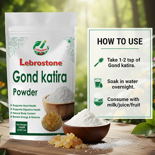 Lebrostone Gond Katira Powder | Natural Cooling & Wellness Use (100 g)