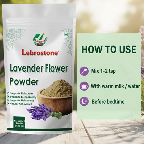 Lebrostone Lavender Flowers Powder | Ayurvedic Herbal Tea (200 g)