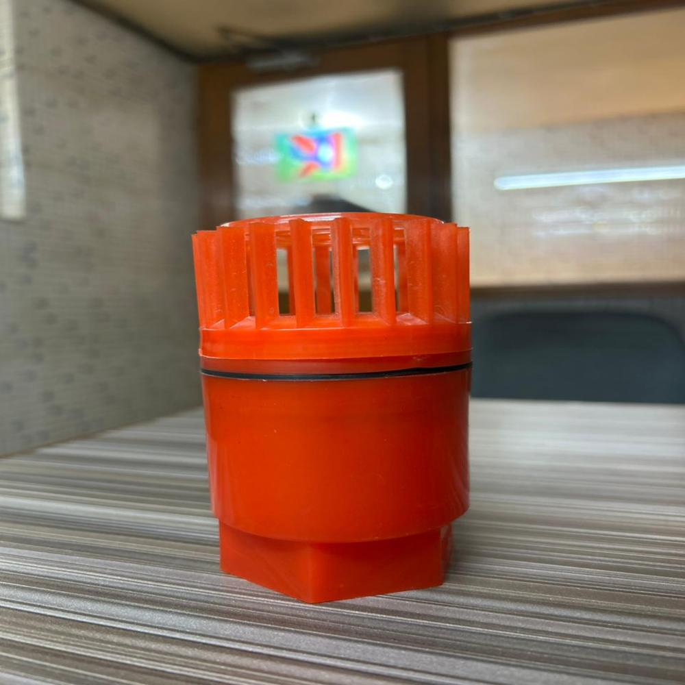 Plastic Red Bore Nipple Foot Valve - Height: 4 Inch (in)