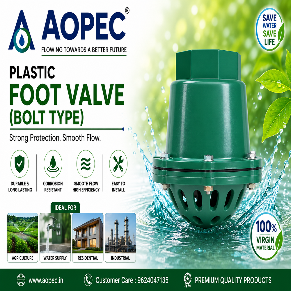 Plastic Foot Valve - Color: Green