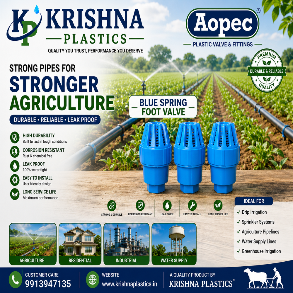 Plastic Spring Foot Valve - Color: As Per Requirements