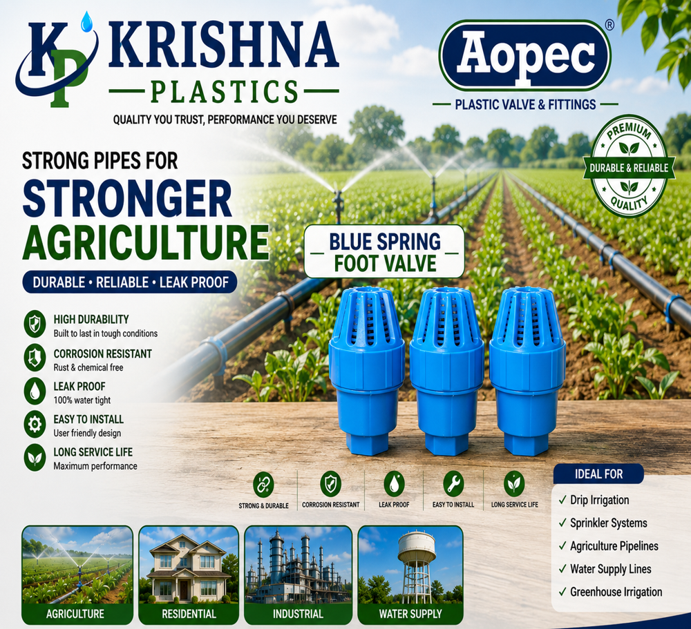 Plastic Spring Foot Valve - Color: As Per Requirements