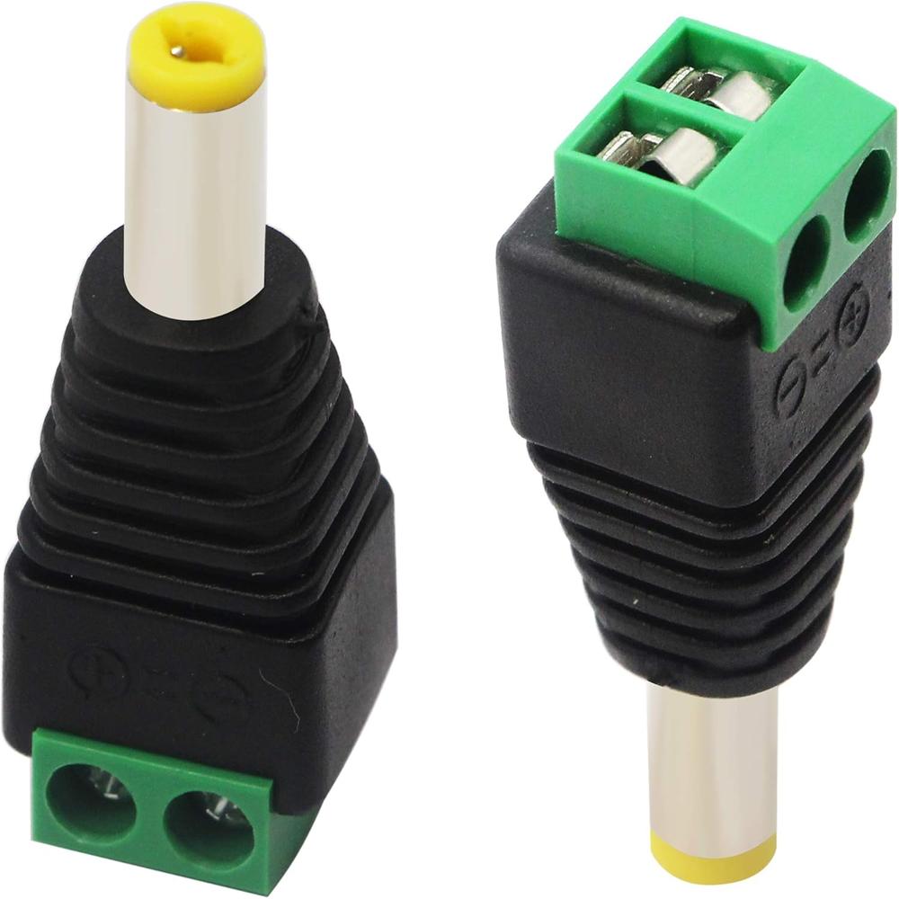 Green DC CCTV Connector
