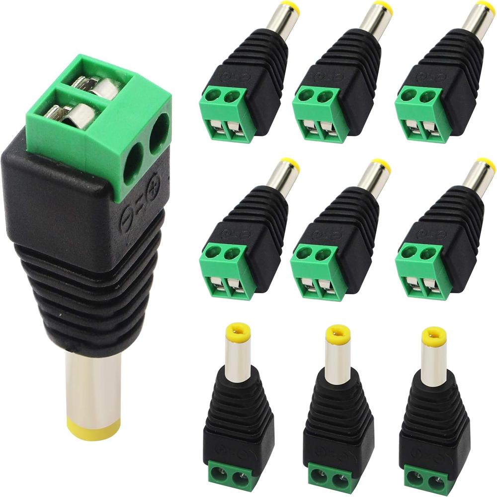Green DC CCTV Connector