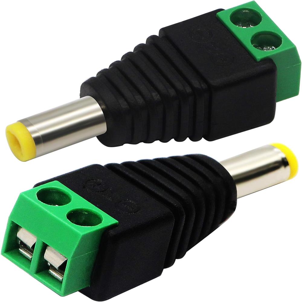 Green DC CCTV Connector