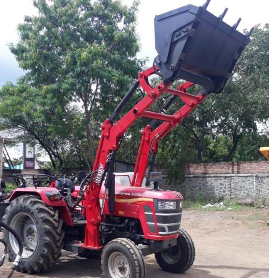 Tractor Mounted Loader - Color: Green