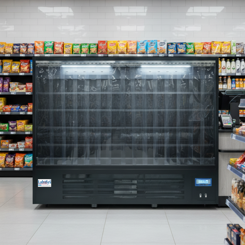 Labosys Refrigerated Counter Display Case - Color: Black