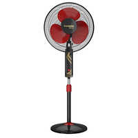 Black And Red High Flo Wave Plus Pedestal Fan