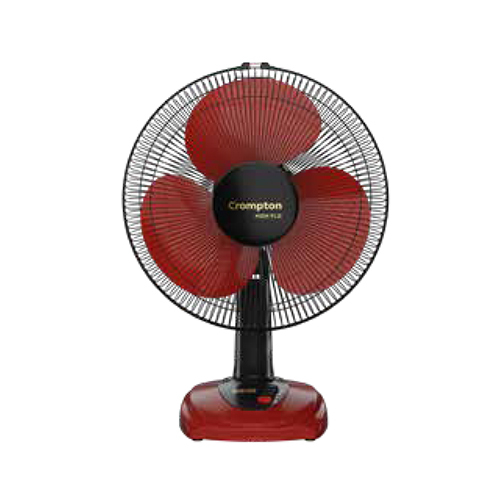 Black And Red Highh Flo Wave Plus Table Fan - Material: Metal
