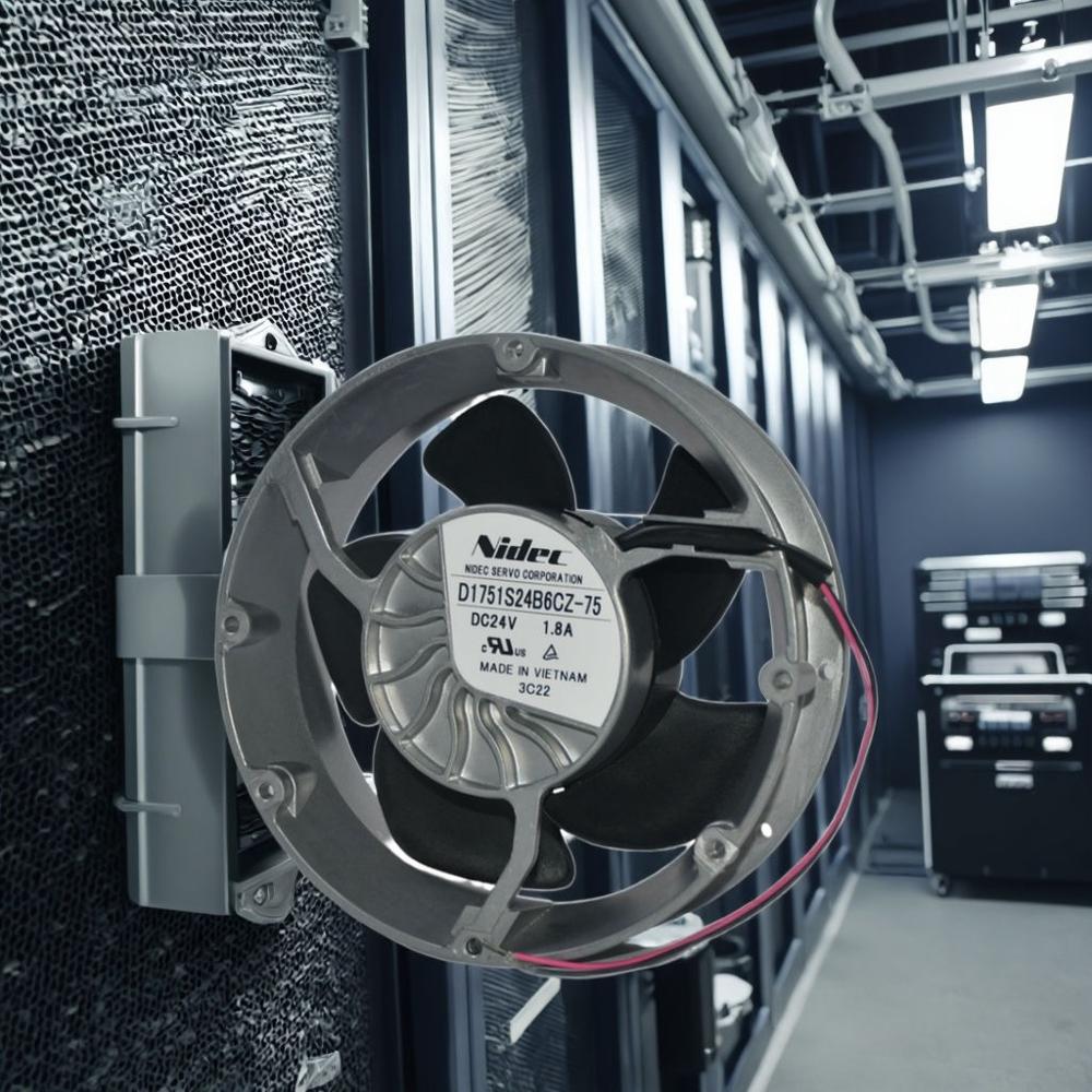 Nidec D1751S24B6CZ-75 24V DC 1.8A 17251mm 3000rpm Ball Bearing Industrial Axial Cooling Fan