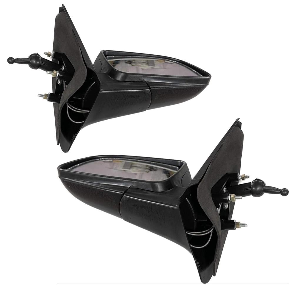 K D Side/door Mirror For Chevrolet Aveo (Right & Left Side) (Black) Manually Adjustable Without Indicator - Size: Standard