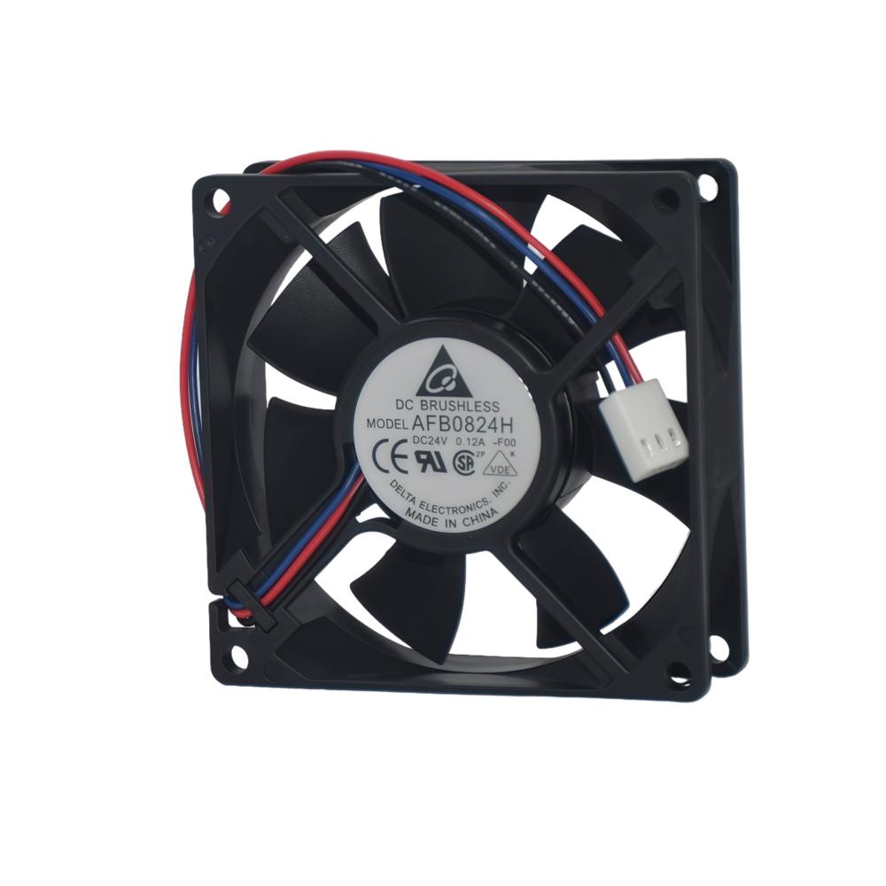 DELTA AFB0824H 24VDC 0.12A Double Ball Bearing 8025mm 3000RPM Speed Plastic Blade Cooling Fan