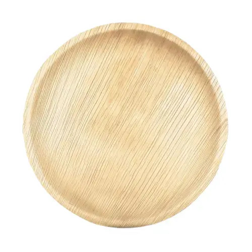 Round Areca Plate - Color: Grey