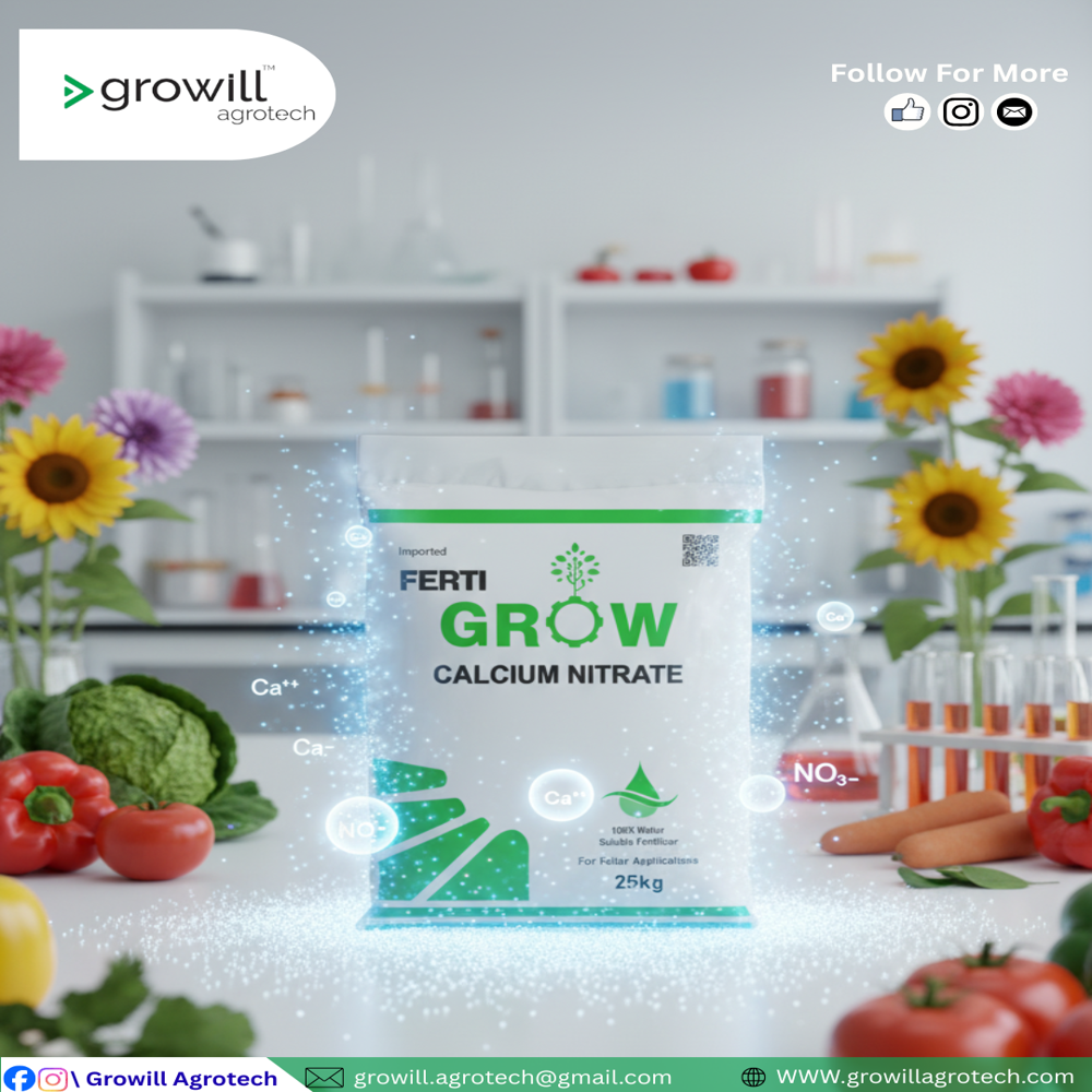 Calcium Nitrate - 25kg & 1kg Packaging | White Powder, 98% Purity, Slow Release, Agricultural Application, Soil Soluble, Npk Type