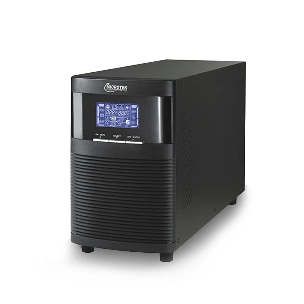 Microtek Max+ 1 Kva Online Ups With Inbuilt Battery - Color: Black