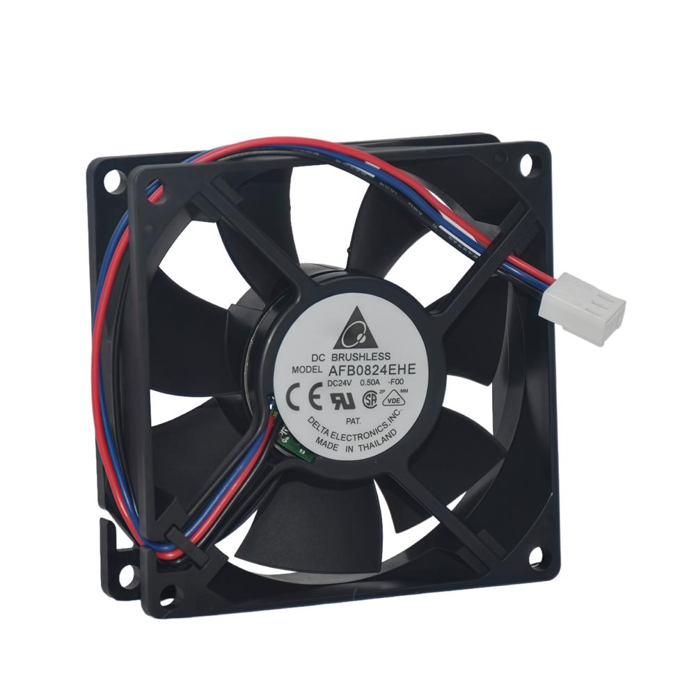 DELTA AFB0824EHE 24V DC 0.50A 8038mm High-Speed Industrial Electric Inverter Plastic Cooling Fan