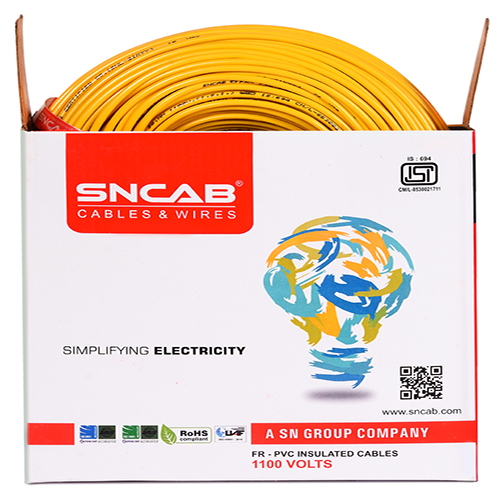 1100 Volt Yellow Pvc Insulated Cables - Features: High Quality