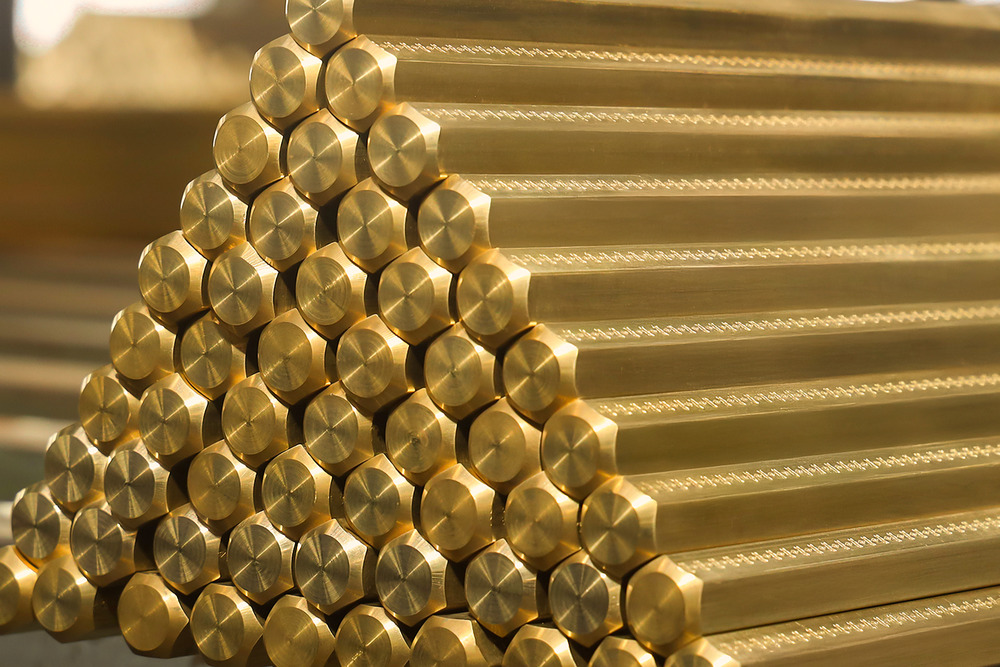 Brass Hexagon - Color: Golden