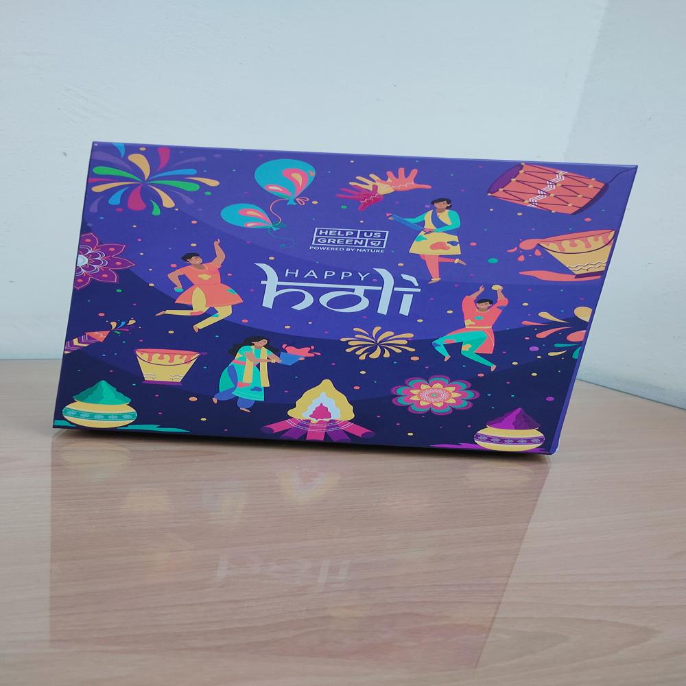Holi Color Packaging Box - Finishing: Glossy Lamination