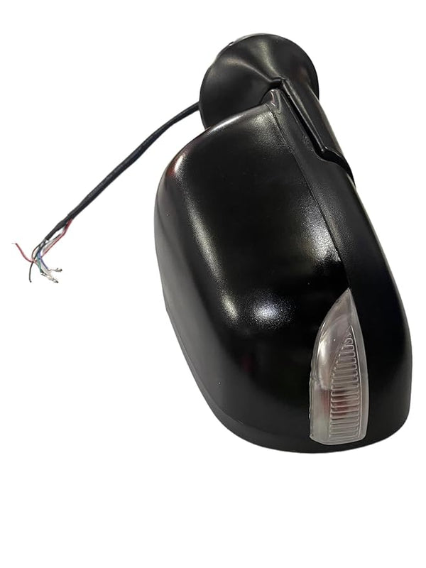 K D Side/Door Mirror for Renault Duster/Verito/Terrano Motor With Indicator  & Coupler (Black)