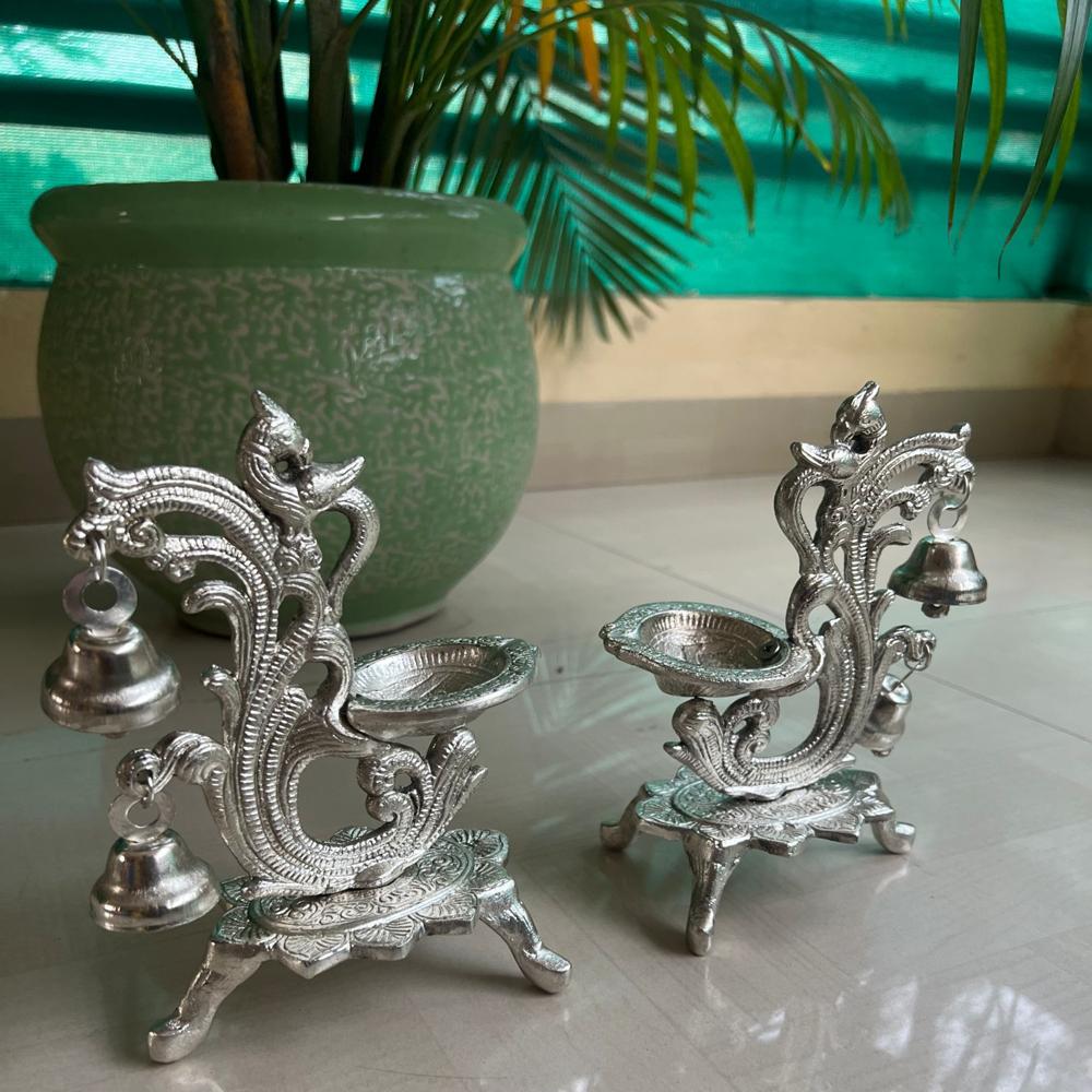 Designer deepam with bells