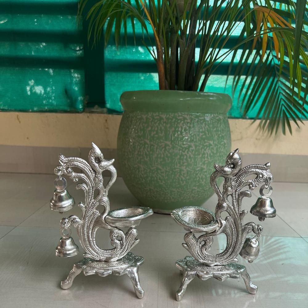 Designer deepam with bells