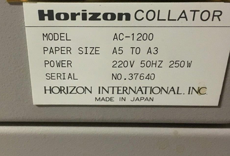 HORIZON AC1200 Paper Collator Binding Machines