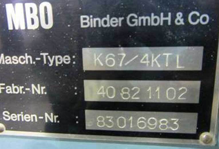 MBO K67 4KTL Folding Machines