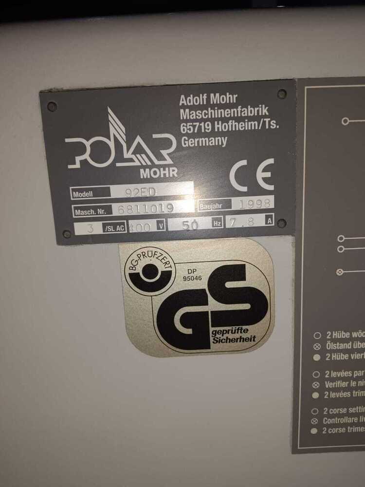 POLAR 92 ED Paper Cutting Machine