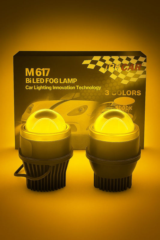 K D Universal Super Bright White Led Fog Lamp | 6000K High-Intensity Beam | All-Weather Visibility | Waterproof, Plug & Play Fog Light For Cars & Bikes (Pair) 3 Inch - Body Material: Plastic