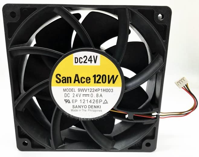 SANACE 9WV1224P1H003 Fan 24V DC 0.8A 12CM 12038mm Industrial Inverter Axial Cooling Fan 