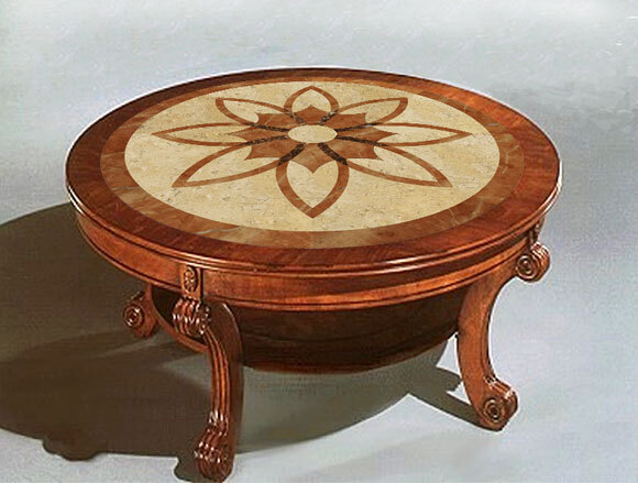 Table Top Inlay Work With Stone Service