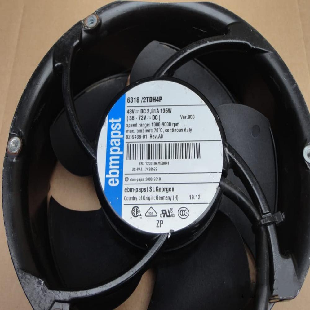 EBM PAPST 6318/2TDH4P 48V DC 2.81A 135W 17251mm Ball Bearing Industrial Axial Cooling Fan