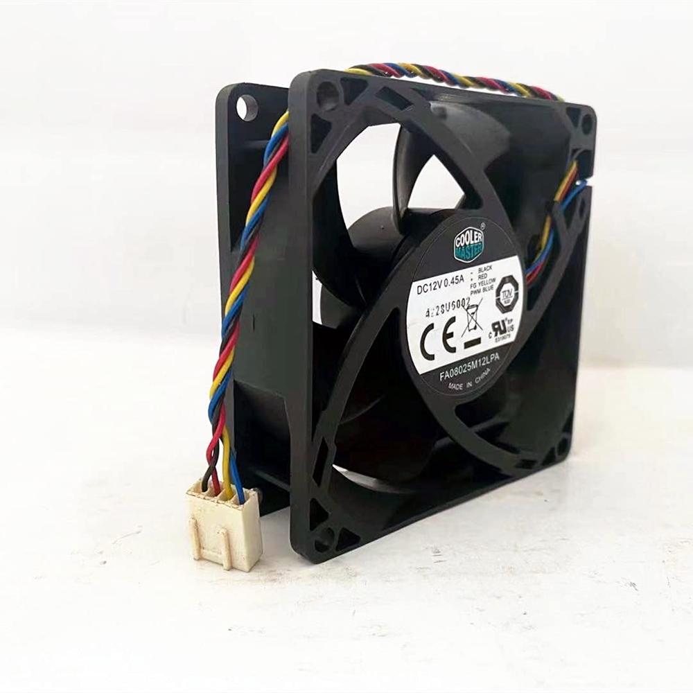 COOLER MASTER FA08025M12LPA 12V DC 0.45A 8025mm 4-pin Ball Bearing Industrial Axial Cooling Fan 