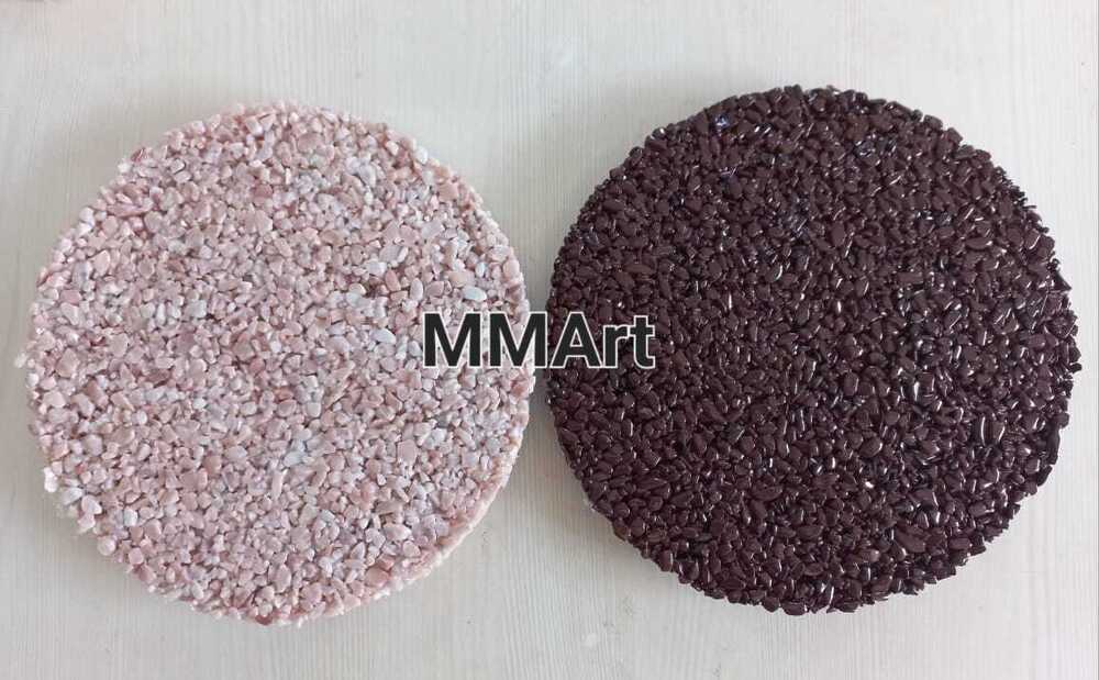 pink marble chips flooring with epoxy resin / terrazzo florring / wall claddin