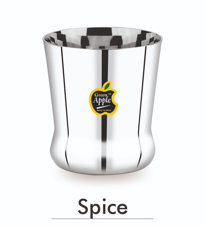 Spice Themed Stainless Steel Glass - Design: Attractive