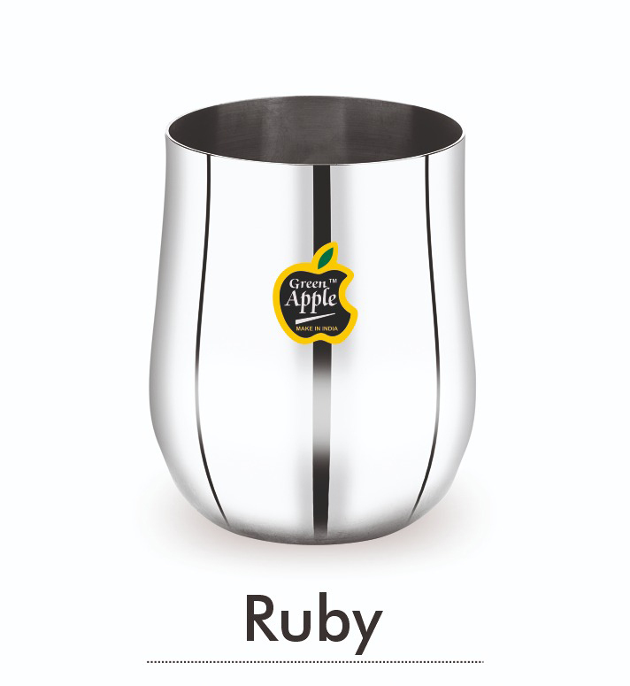 Ruby Themed Stainless Steel Glass - Design: Attractive