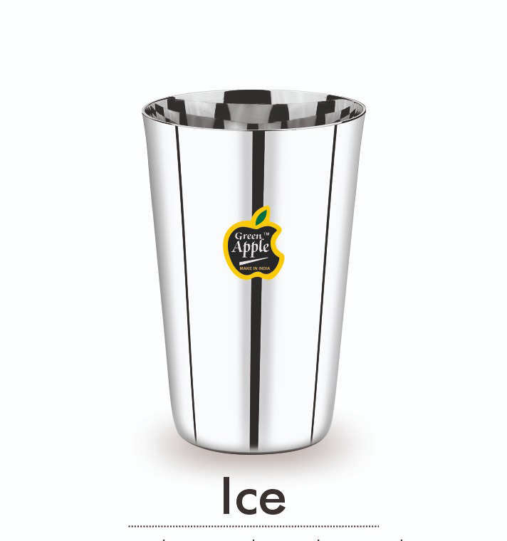 Ice Themed Stainless Steel Glass - Design: Attractive