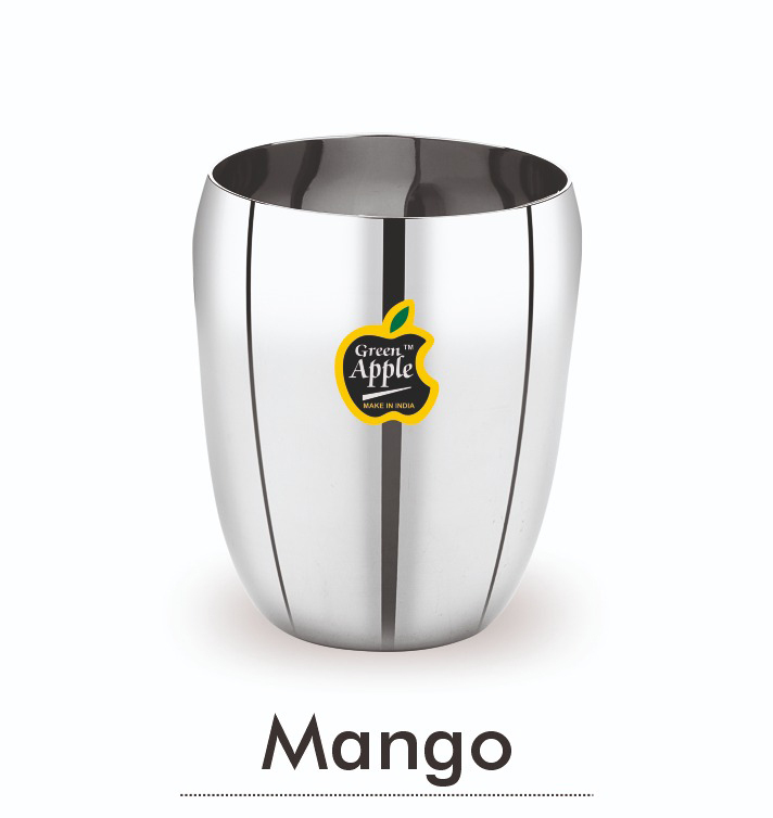 Mango Themed Stainless Steel Glass - Design: Attractive