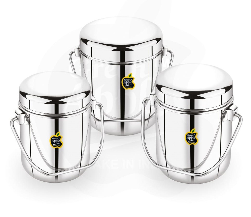 Stainless Steel Small Russian Milkpot - Design: Attractive