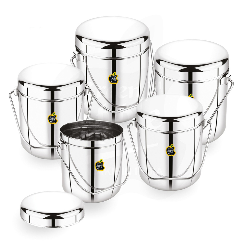 Premium Stainless Steel Medium Russian Milkpot - Design: Attractive