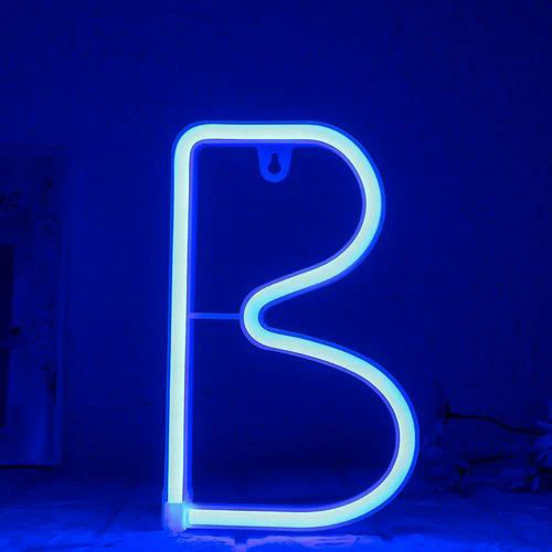 B Alphabet Neon Sign Board