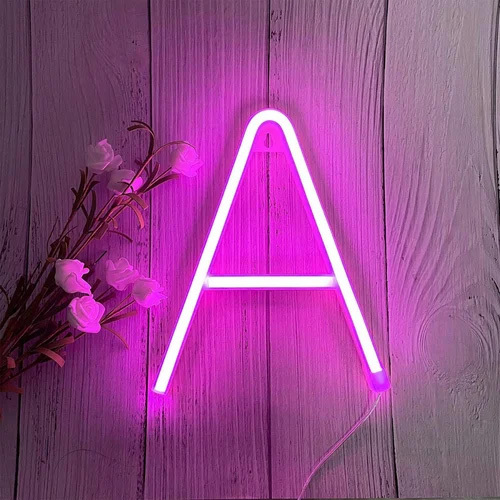 A Alphabet Neon Sign Board