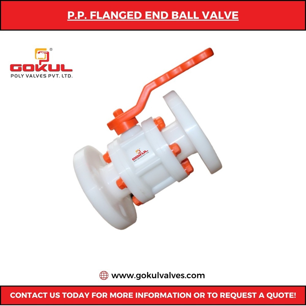 Gokul Pp Black Flangend Ball Valve