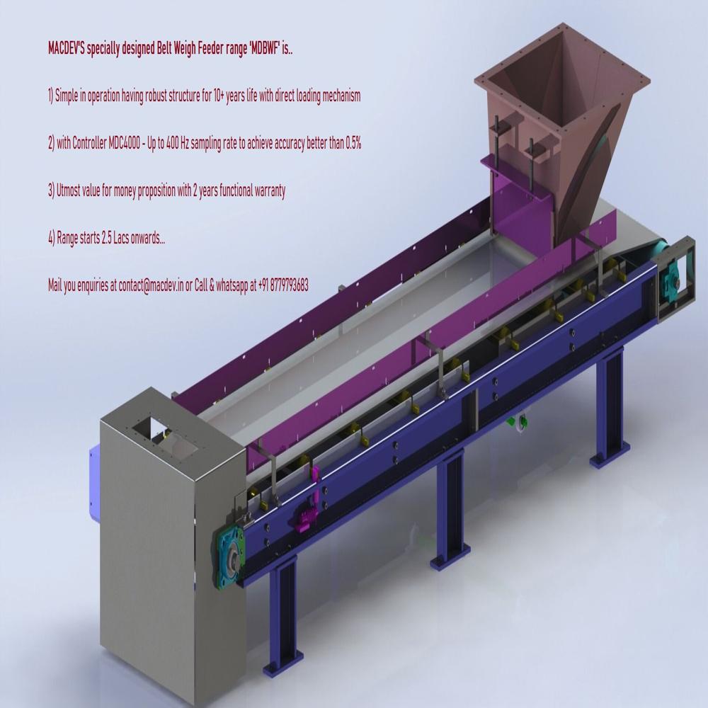 Belt Weigh Feeder - 2000 Mm To 5000 Mm Length, 440 Volt Electric Power | Durable Design, High Quality, Industrial Usage