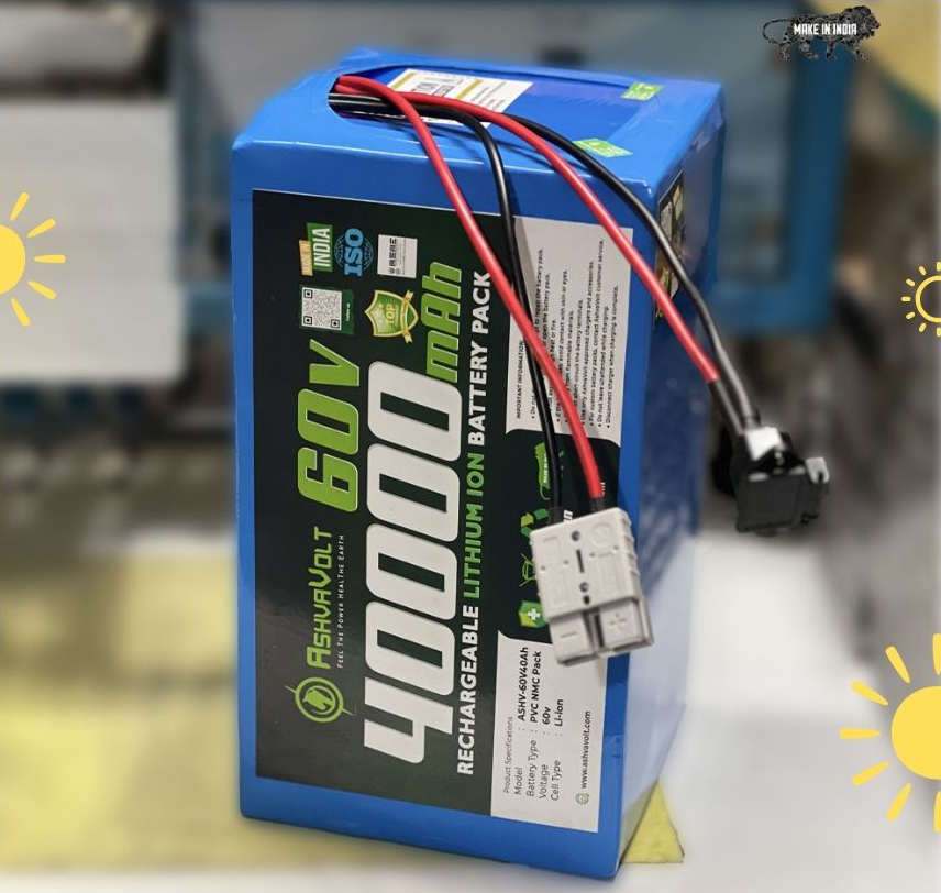 48V Lithium Ion Battery - Color: Blue